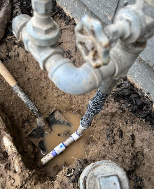 PRC Plumbing & HVAC providing commercial pipe installation and repair for a new construction site